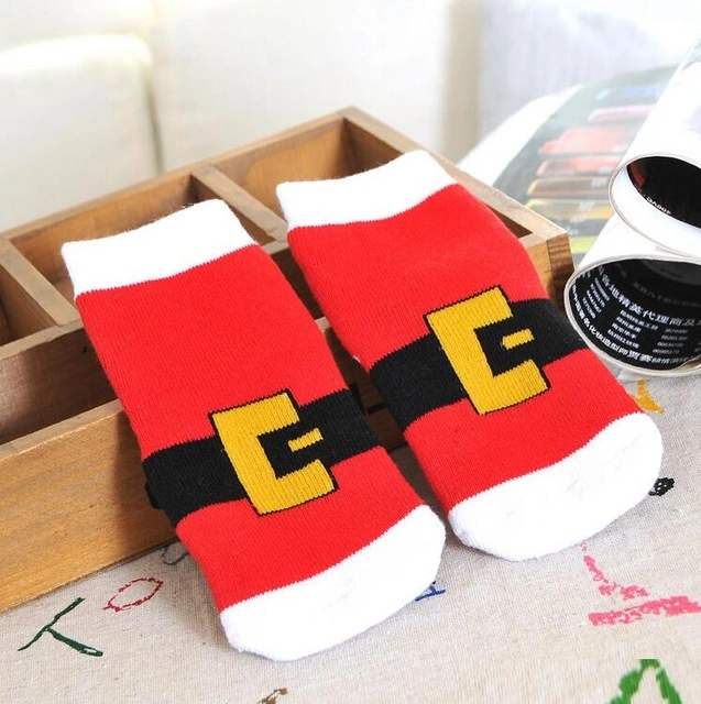 Christmas Socks Women Cotton Funny Socks with Pattern Print Red Cute Kawaii Female Short Warm High Christmas Gift