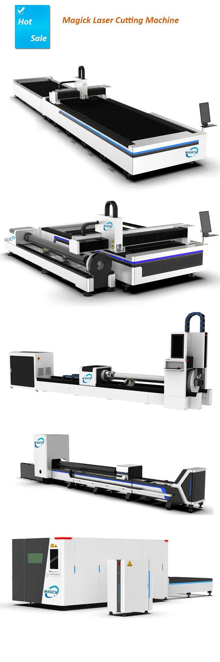 Tube and Plate Industry Metal Pipe/Tube/Sheet/Plate Fiber Laser Cutting Machine with Max Laser