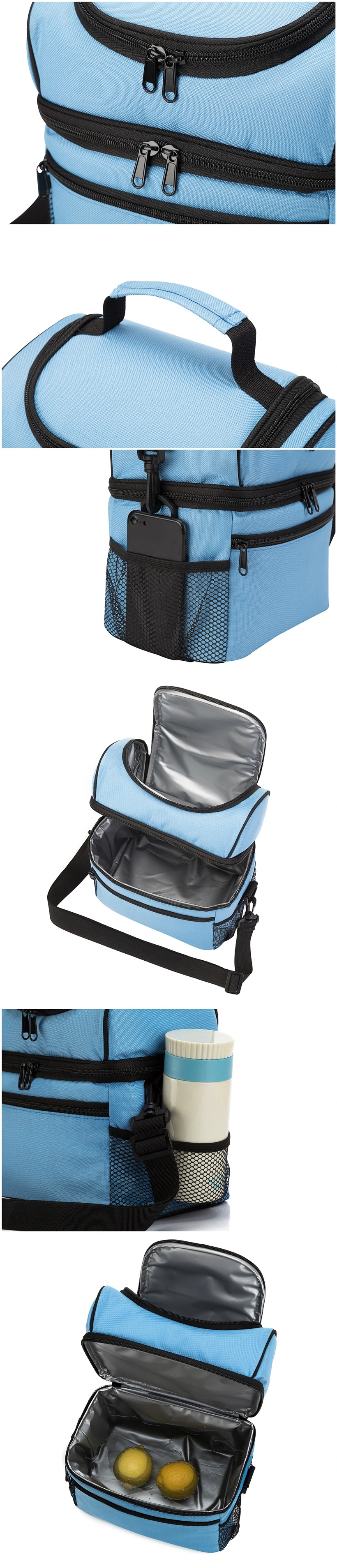 New Fashion More Compartments Cooler Insulated Picnic Lunch Bag
