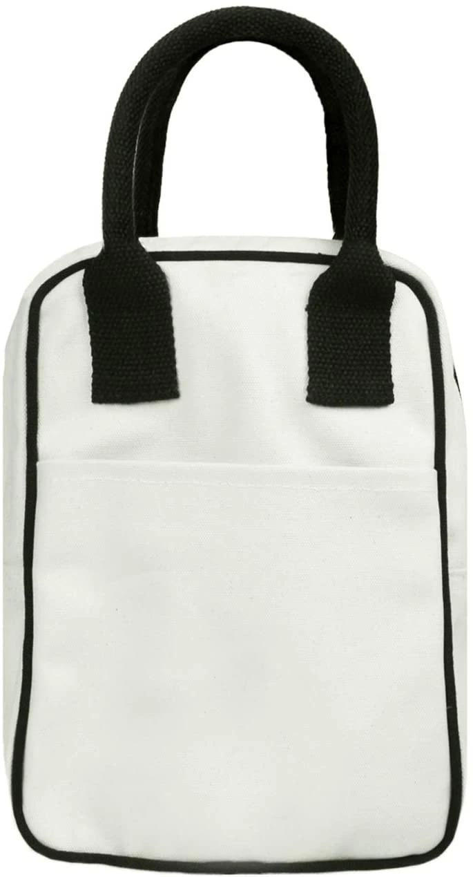 Cotton Canvas Material Lunch Bag with Cotton Webbing