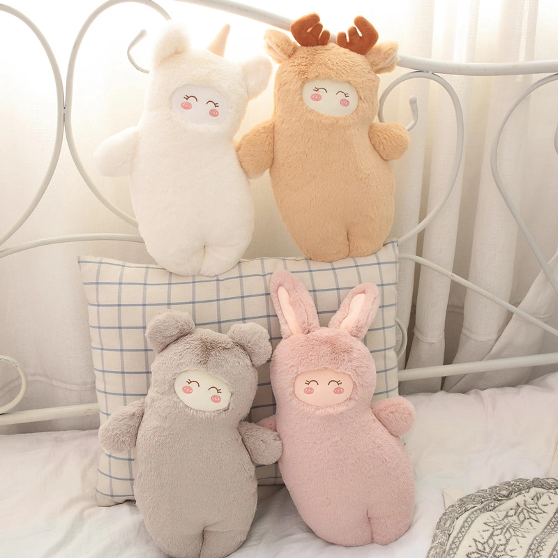 38cm Cute Cartoon Forest Animal Baby Comfort Plush Toy Creative Storytelling Rabbit Bear Stuffed Plush Soft