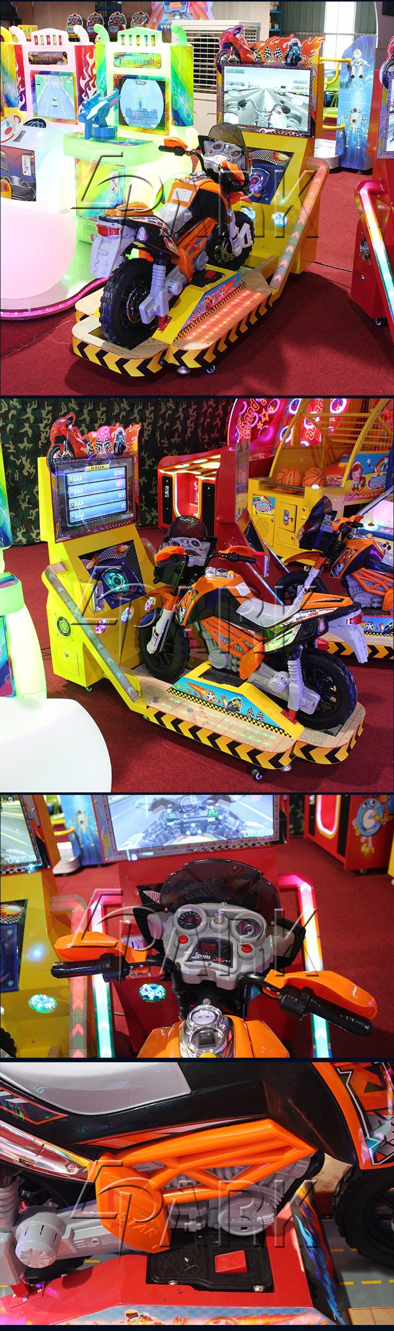 Hot Sale Kiddie Ride on Motor Racing Car Upcoming Racing Games Coin Operated Game Machine