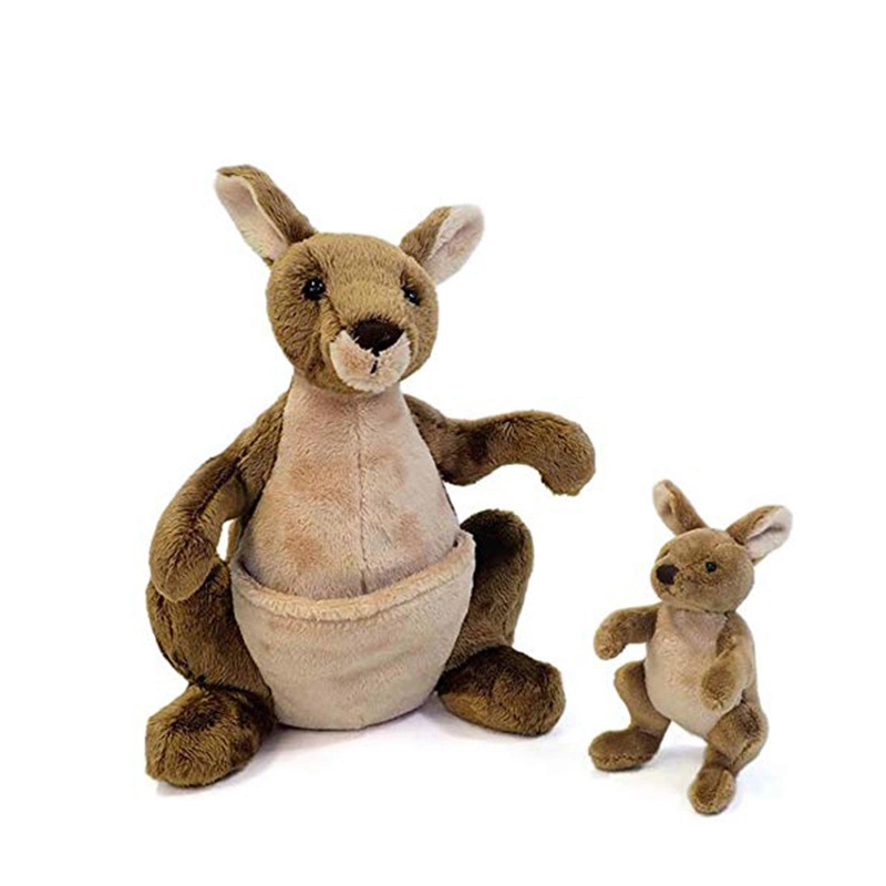 Factory Plush Kangroo Toys Custom Design Plush Toys Kangroo Stuffed Plush Kangroo with Baby Toy