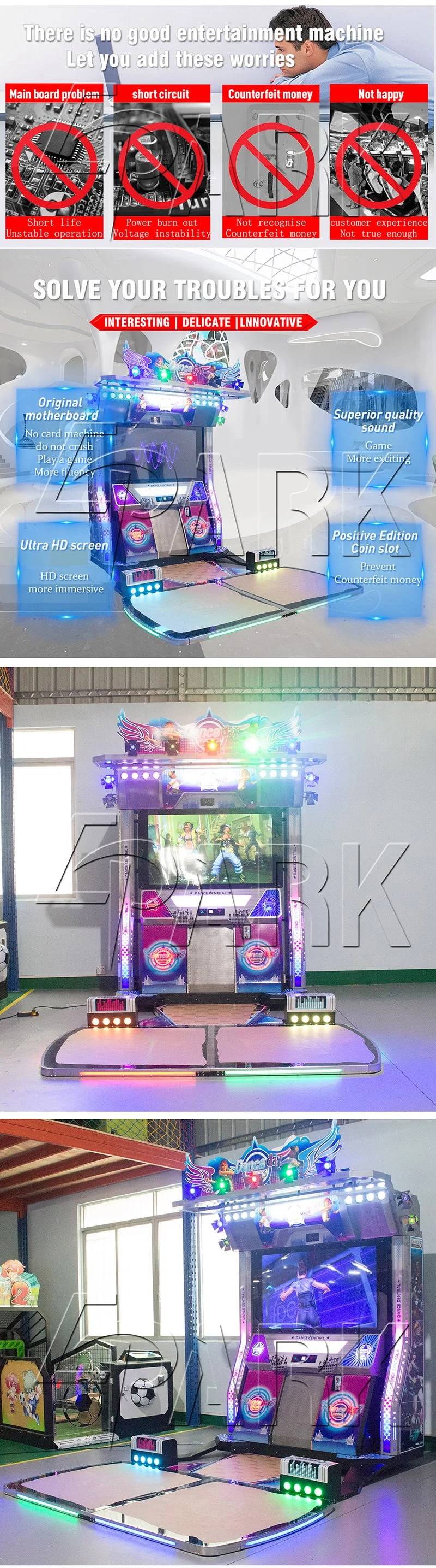 55 Inch LED Push Coin Game Dance Dance Revolution Arcade Machine/Dancing Video Arcade Game Machine for Sale