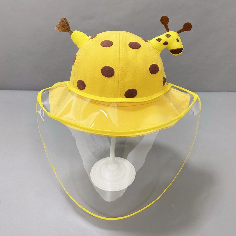 Factory Wholesale Anti Droplets Dust Sun Protection Kids Bucket Hat for Children, Anti-Spitting Anti-Dust Kids Protection Bucket Hat with Face Shield