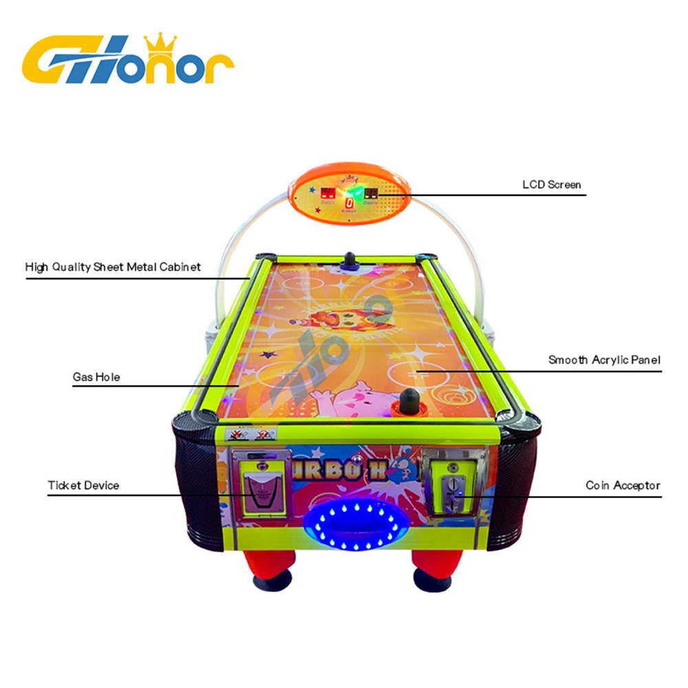 Mini Coin Operated Air Hockey Table Game Arcade Air Hockey Game Machine Arcade Sport Game Redemption Lottery Ticket Game Machine Arcade Machine for Kids