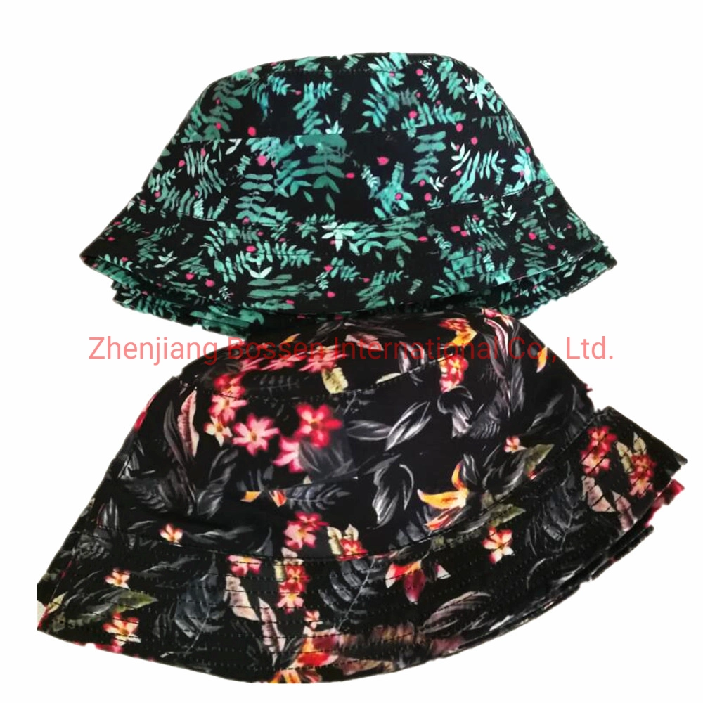 OEM Customized Design Print Cotton Sun Fisherman Bucket Hats