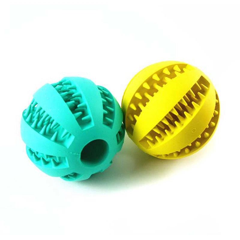 7cm Pet Dog Toys Ball Nontoxic Bite Resistant Toy Ball for Pet Dogs Dog Food Treat Feeder Tooth Cleaning Ball Pet Products 34 S1
