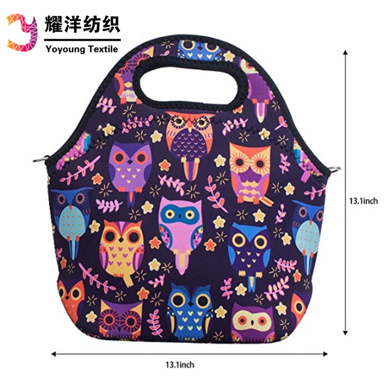 2-5mm Customized Printed Insulated Neoprene Lunch Tote Bag Picnic Bag