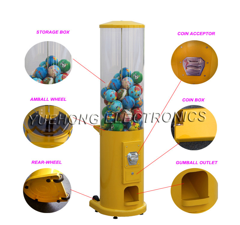Wholesale Coin Operated Gashapon Capsule Toys Candy Vending Machine for Sale