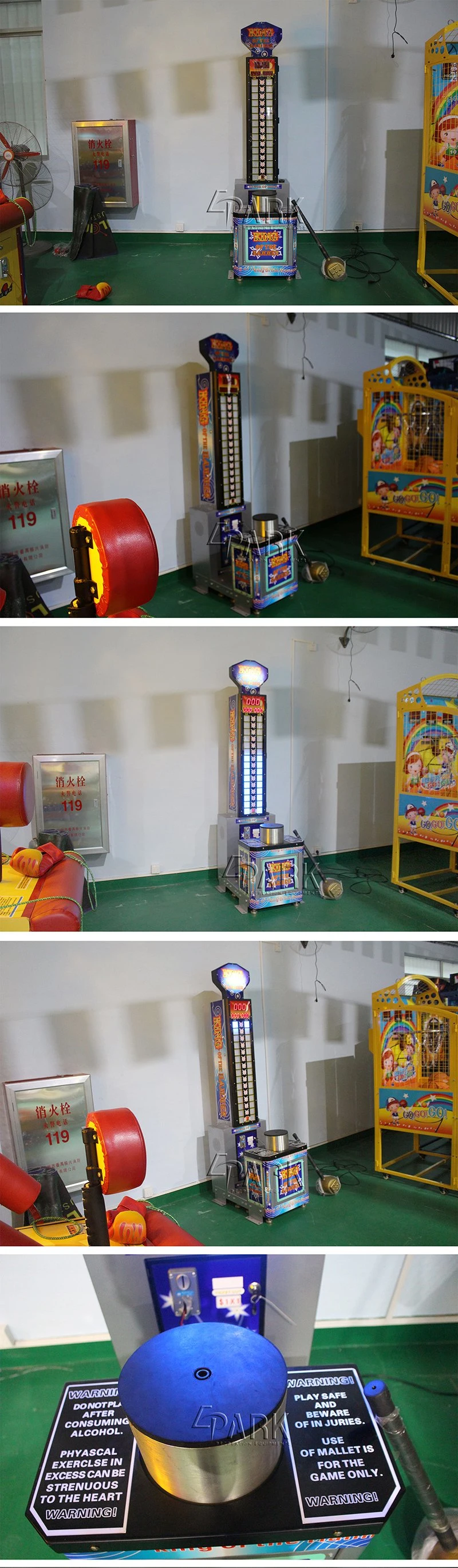 Automatic Strength Test Machine King of Hammer Boxing Arcade Hit Hammer Game Machine