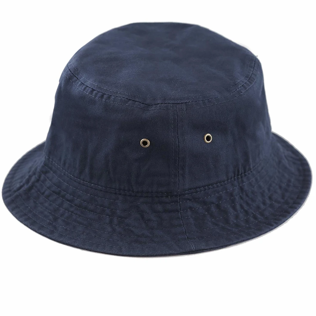Cotton Packable Fishing Hats Travel Bucket Man Summer Hat with Ventilation Eyelets