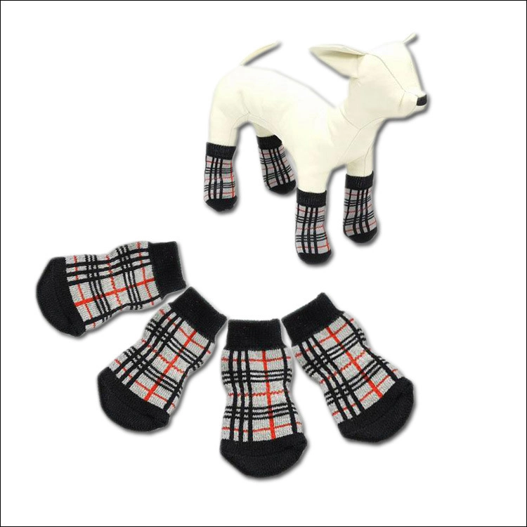 Pet Socks Dog Socks New Cartoon Non-Slip Four-Foot Socks Anti-Scratch Furniture Floor Knitted Socks