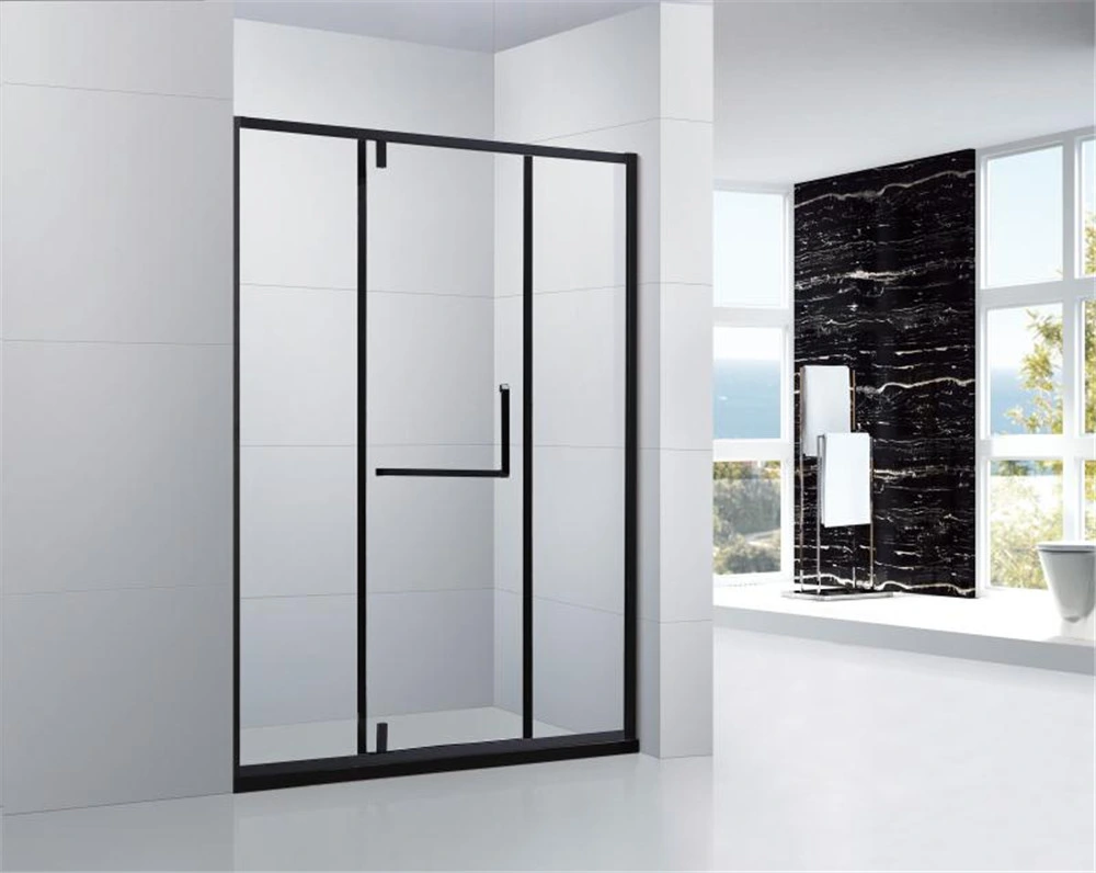 Woma Black Stainless Steel Frame Matt Black Shower Enclosure