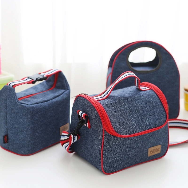Freezable Best Quality Insulated Zip Closure Oxford Fabric Foldable Tote Lunch Cooler Bag