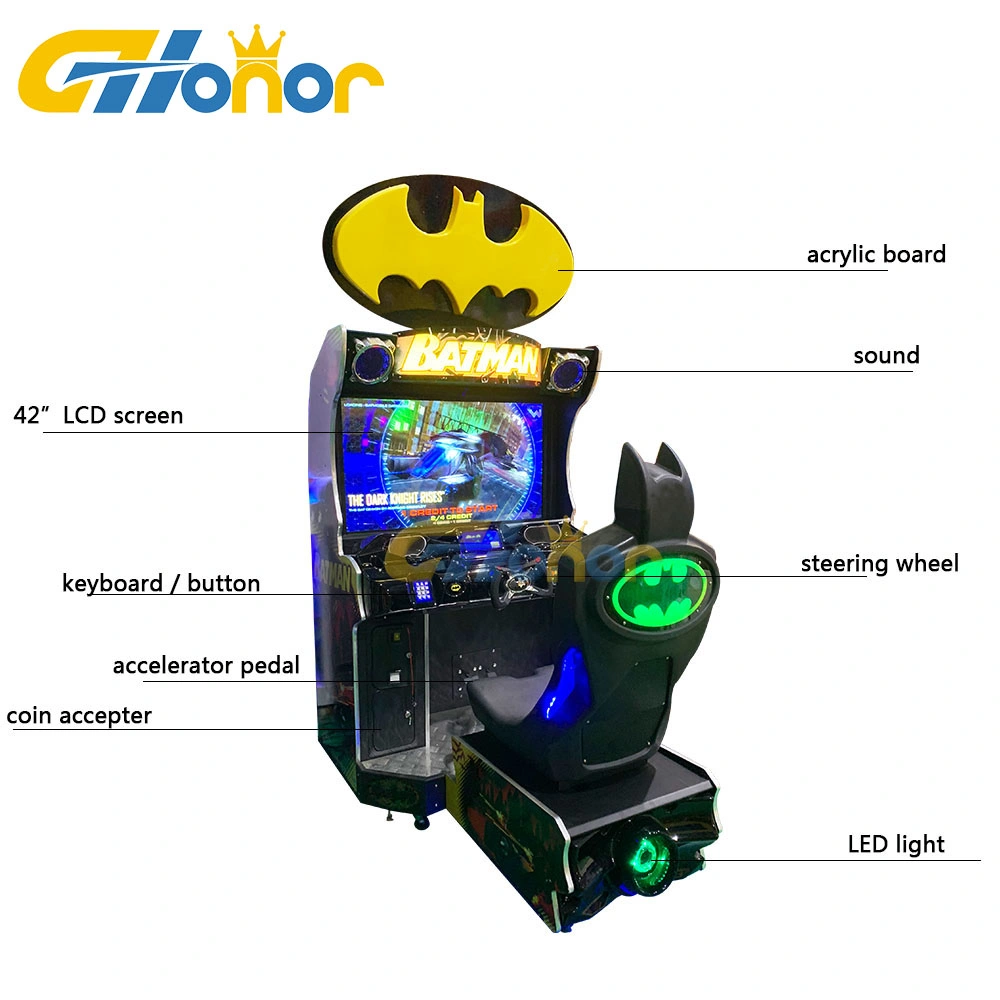 Sell Coin-Operated Video Game Machine Batman Racing Game Machine Indoor Amusement Park Racing Arcade Game Machine Batman Racing Simulator Coin-Operated