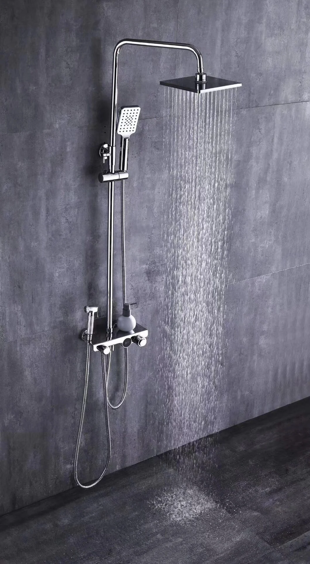 Modern Temperature Stainless Steel SPA Shower Panel Rainfall Waterfall Shower