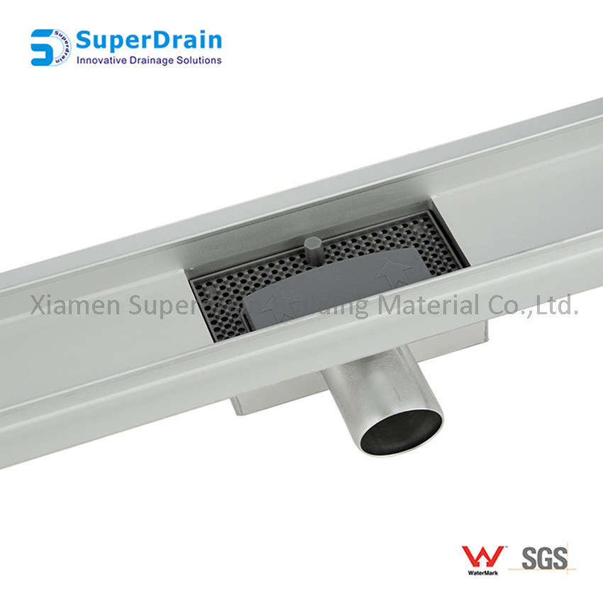Invisable and Flat Grate Cover Shower Drain for Hotel Bathroom SS304 316 Hidden Linear Shower Cover