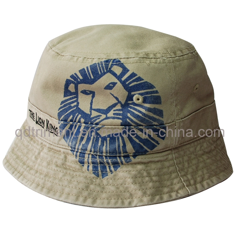 Mesh Metal Eyelets Printed Cotton Twill Leisure Bucket Hat (TMBT0250)