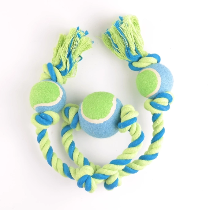Dog Rope Toy with 3 Tennis Ball