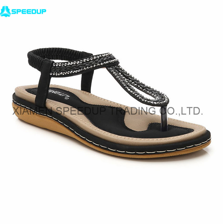 Fashion Bead Clip Toe High Quality Soft Sock Women Sandals
