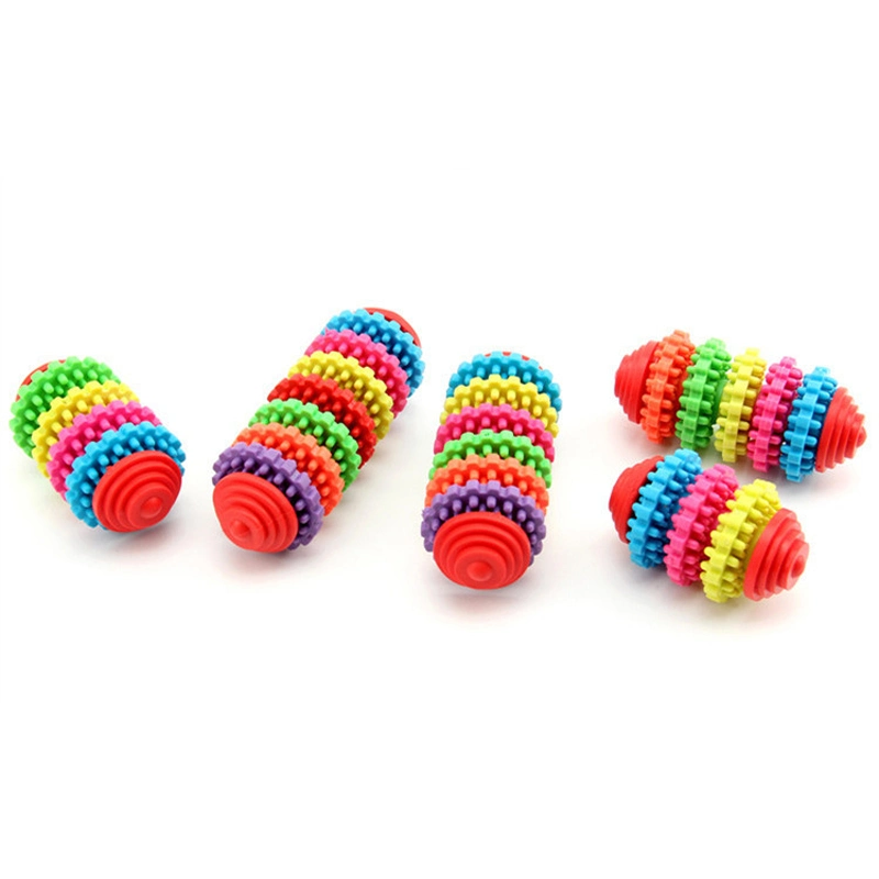 Colorful Rubber Dog Toys Pet Products Pet Toys Chew Pet Dog Puppy Dental Teething Healthy Teeth Gums Toys Ball Dog Games