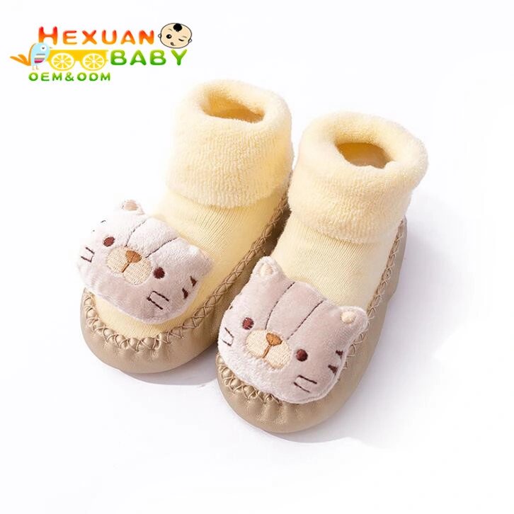 Hot Sale Summer Thin Solid Rubber Soles Non-Skid Cotton Baby Socks