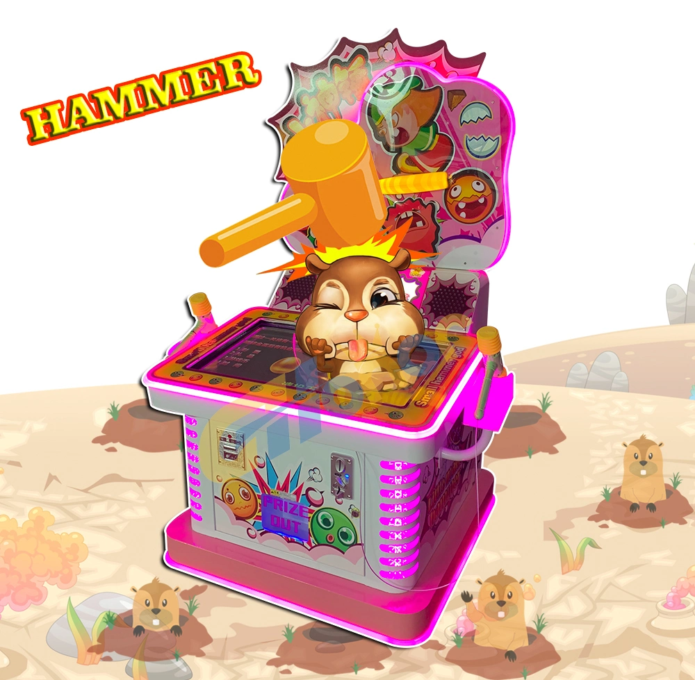 Popular Kids Game Machine Arcade Simulator Hammer Game Coin Operated Redemption Lottery Game Machine Arcade Hammer Hitting Game Machine for Children