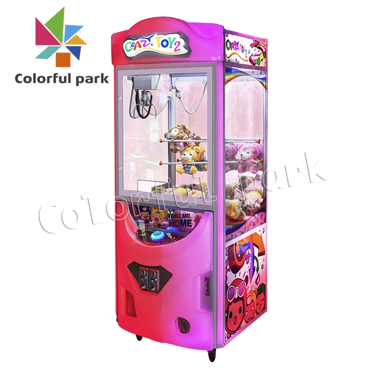 Colorful Park Coin Gift Crazy 2 Toy Vending Prize Machine Game Center Prize Claw