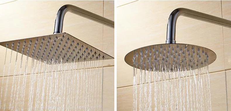 Bathroom Accessories Swivel Joint Square Rainfall Overhead Shower Head Ionic Filtration High Pressure Saving Water Handheld Shower Autumn and Winter Shower Head