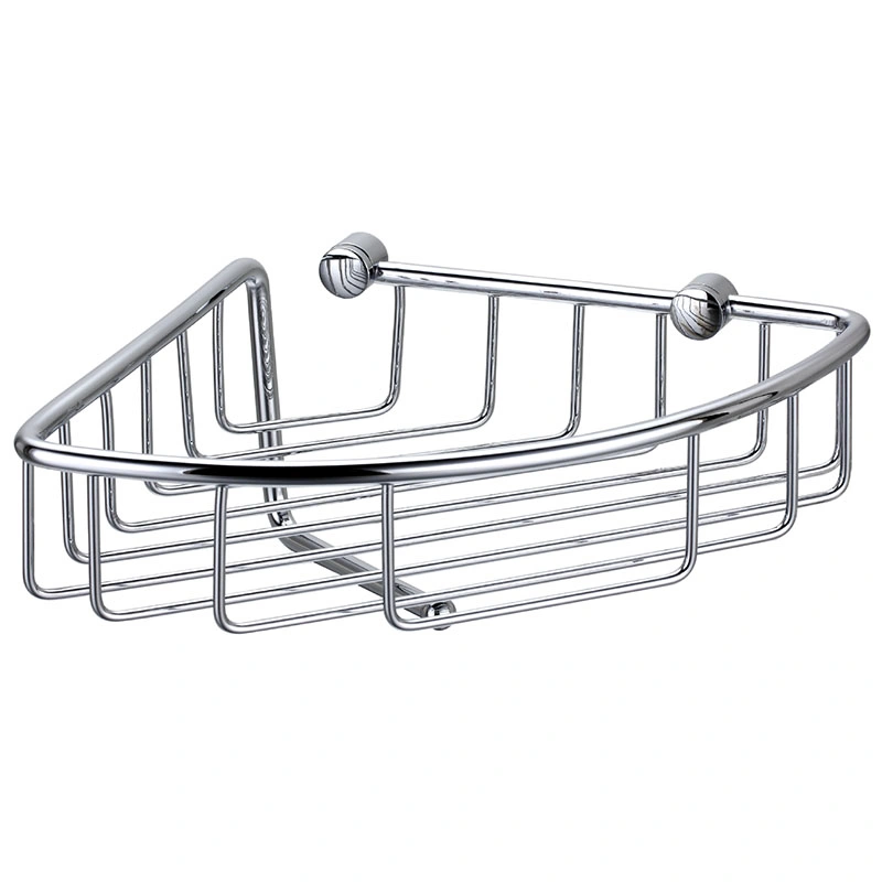 Bathroom Brass Stainless Steel Shower Basket One-Layer Shower Caddy
