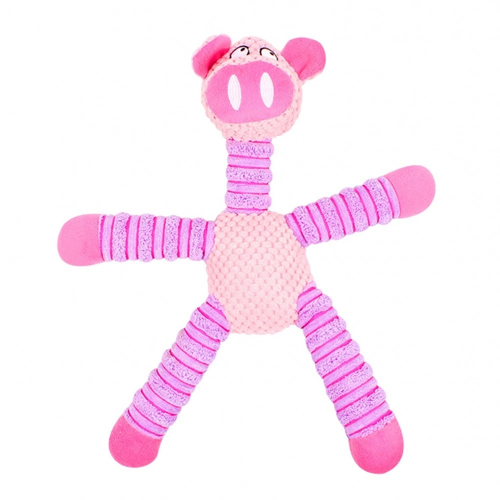 Cute Dog Toys Plush Pet Squeaky Chew Doll Funny Pig Elephant Monkey Pets Interactive Training Toy