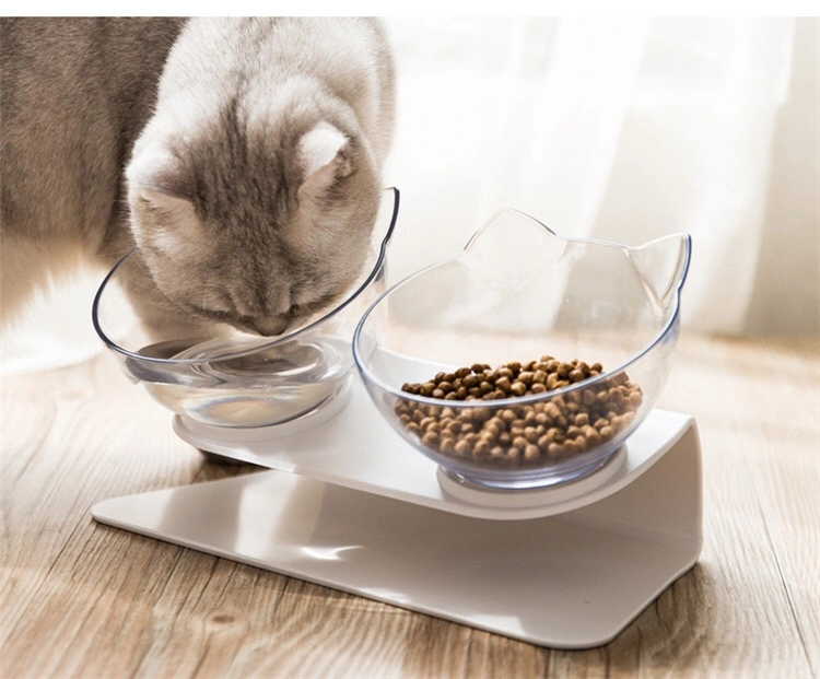 Pet Water Feeder Bowl Pet Drinking Dispenser Cat Double Bowls Food Bowl for Cats and Small Dogs