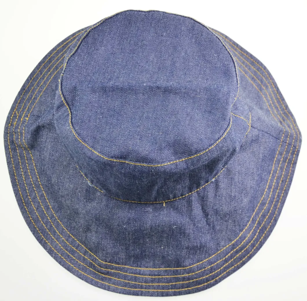 BSCI Cotton Denim Large Brim Summer Bucket Hat