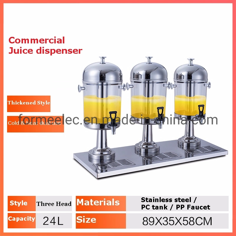 24L Juicer Commercial Juice Dispenser 8L*3 Juice Machine Beverage Dispenser