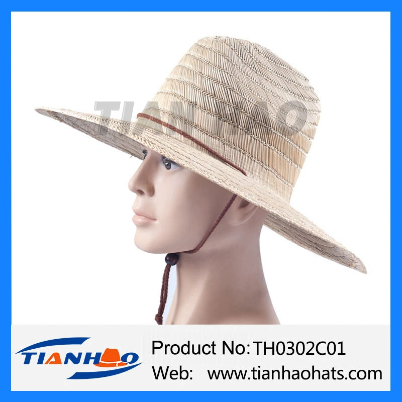 Nutural Grass Straw Man Fedora Trilby Summer Hat