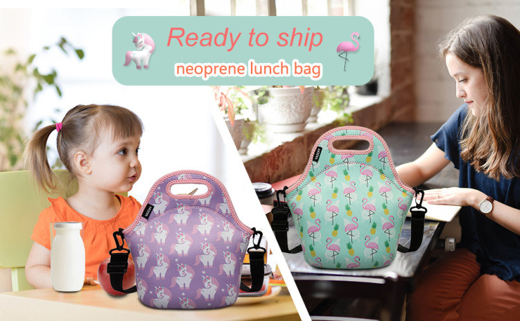 Children Insulated Tote Bag Polyester Waterproof Zipper Lunch Box Collapsible Thermal Lunch Bag