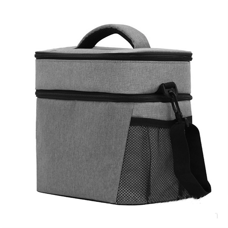 Large Capacity Double Layer Delivery Bag Waterproof Lunch Cooler Bags for Food, Cans