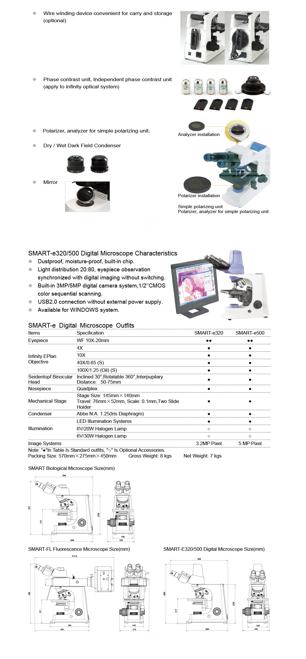 5MP Camera Biological Microscope Digital Microsope for Hospital Equipment