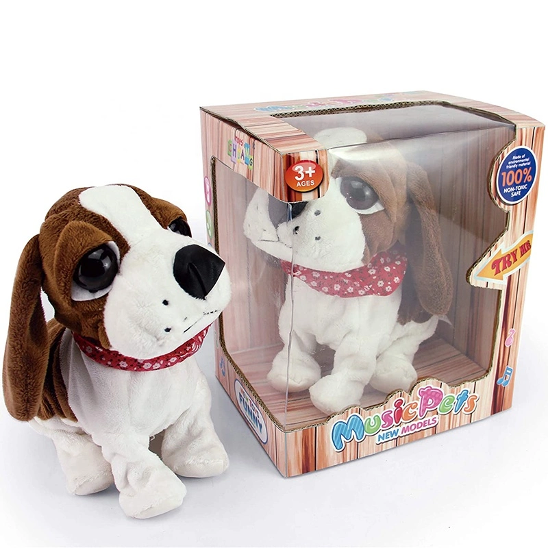 2021 Baby Kids Educational Sound Control Toy Puppy Interactive Cartoon Walking Pet Electronic Dog Plush Toy