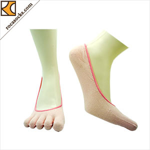 Pink Five Fingers Socks Breathable Gel Socks Toe Socks (164016SK)