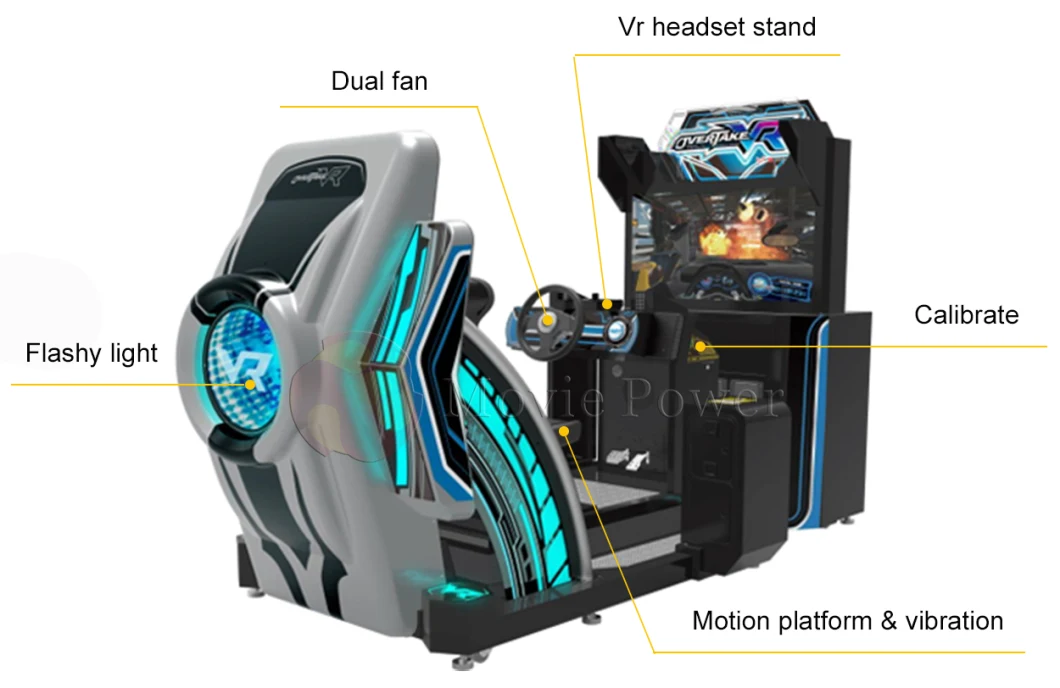 Indoor Amusement Equipment 9d Vr Motion Car Game Race Simulator Machine