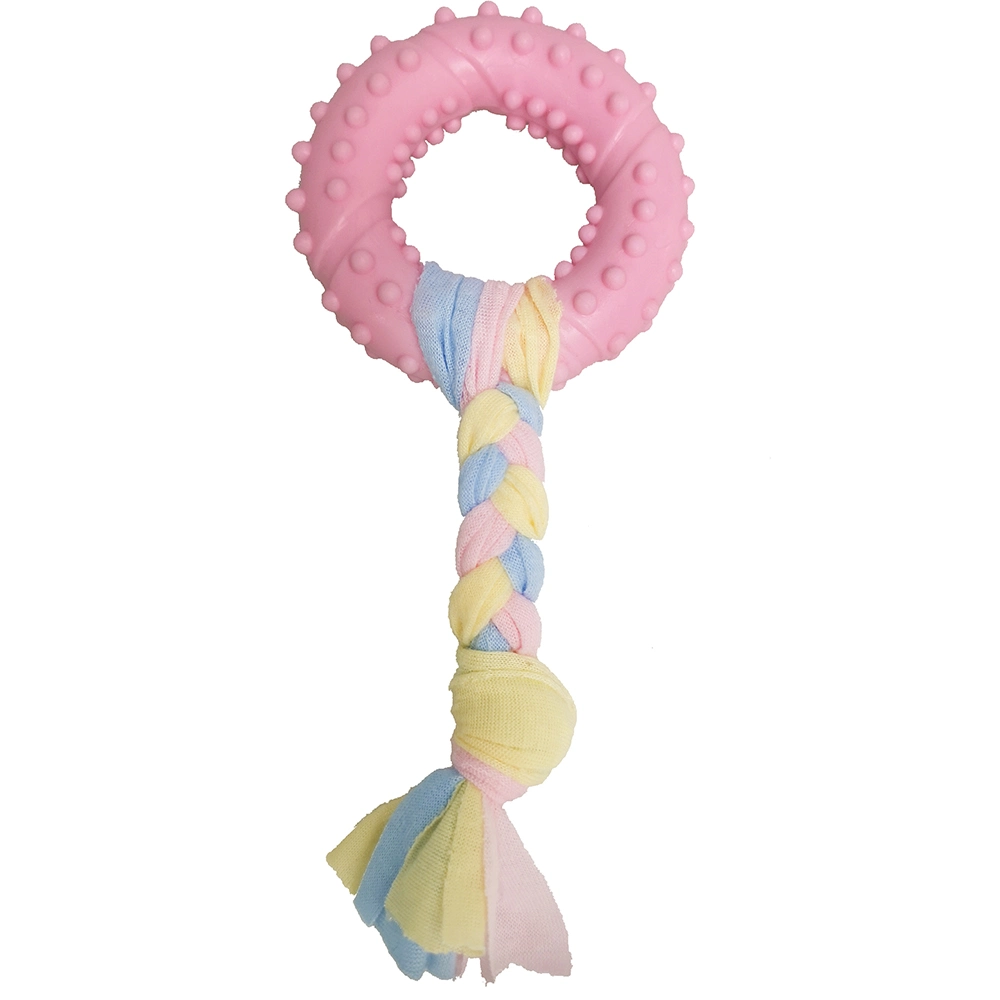 TPR Pet Chew Toy Pet Molar Toy with Colorful Rope