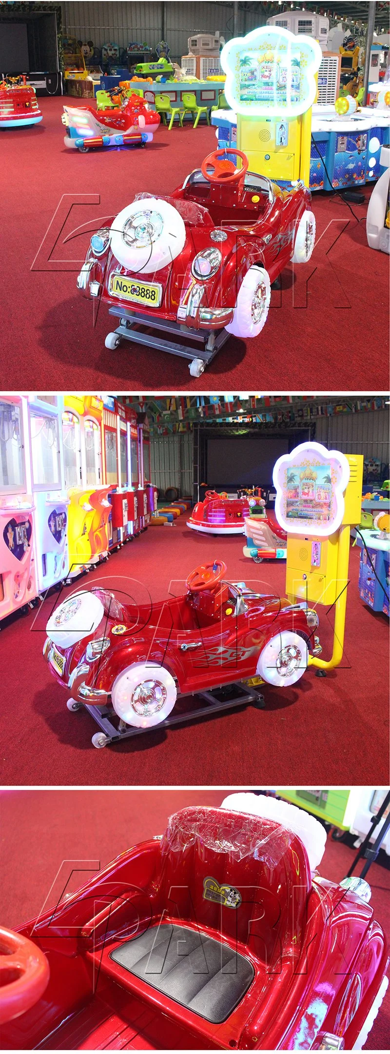 Epark Coin Operated Moto Racing Ride Arcade Kiddie Ride Kids Coin Operated Moto Swing Games Machine