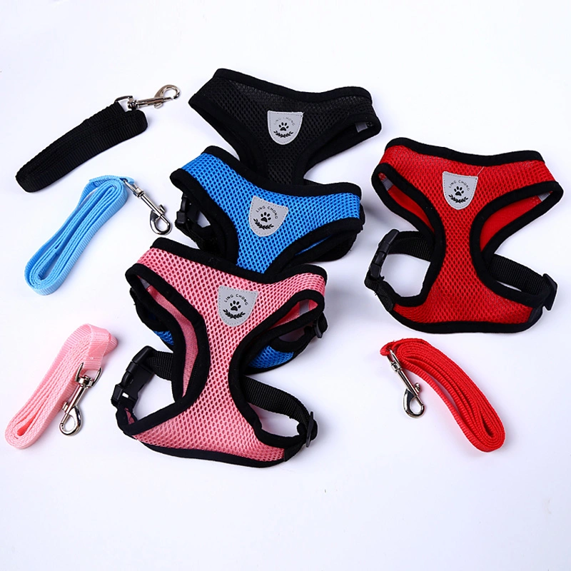 Adjustable Ling Chong Pet Dog Leads Chest Straps Pet Cloth Dog Harness