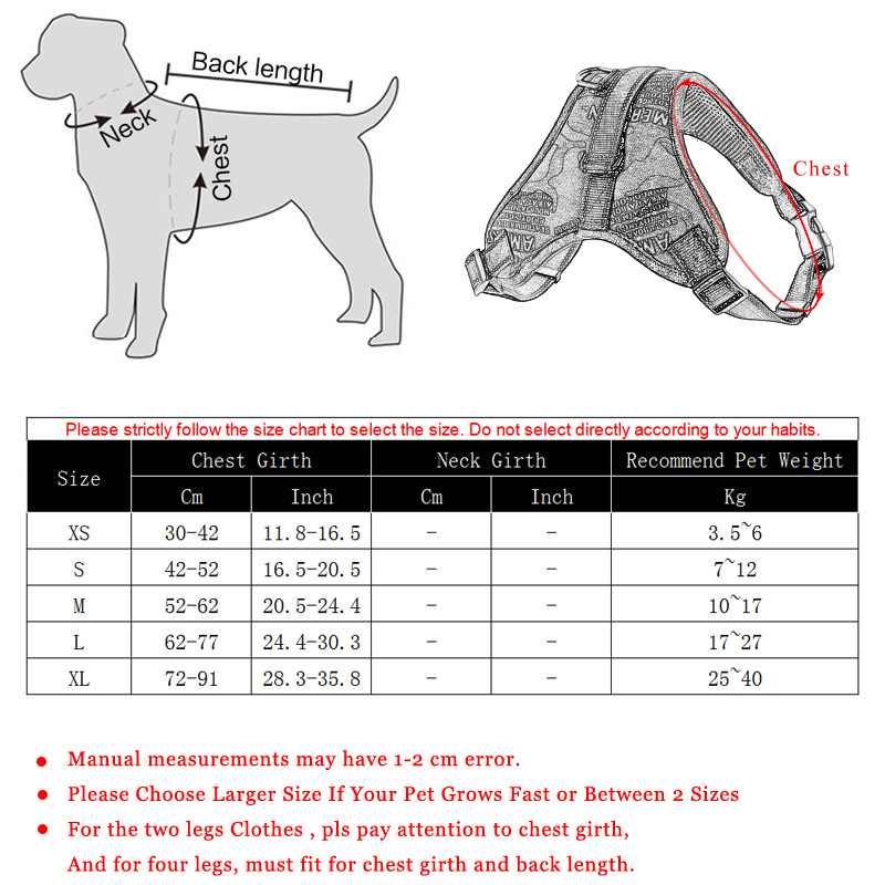 Adjustable Pet Dog Leads Chest Straps Pet Dog Harnesses Pet Products