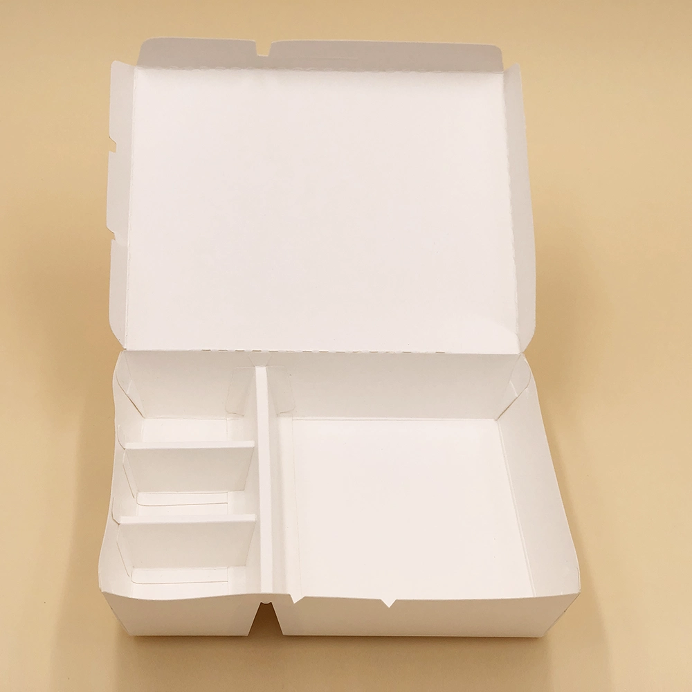 Food Grade Compartment Paper Box Lunch Container with 4 Compartments