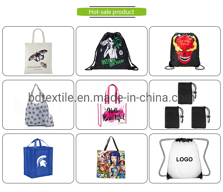Waterproof Polyester Nylon Drawstring Bag/Promotional Kids Custom Drawstring Bag