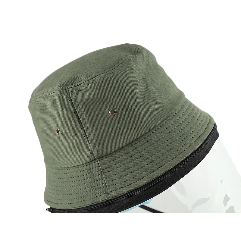 Protective Mask Anti-Spray Hat Cap Face Shield Detachable Dustproof Outdoor Windproof Bucket Hat