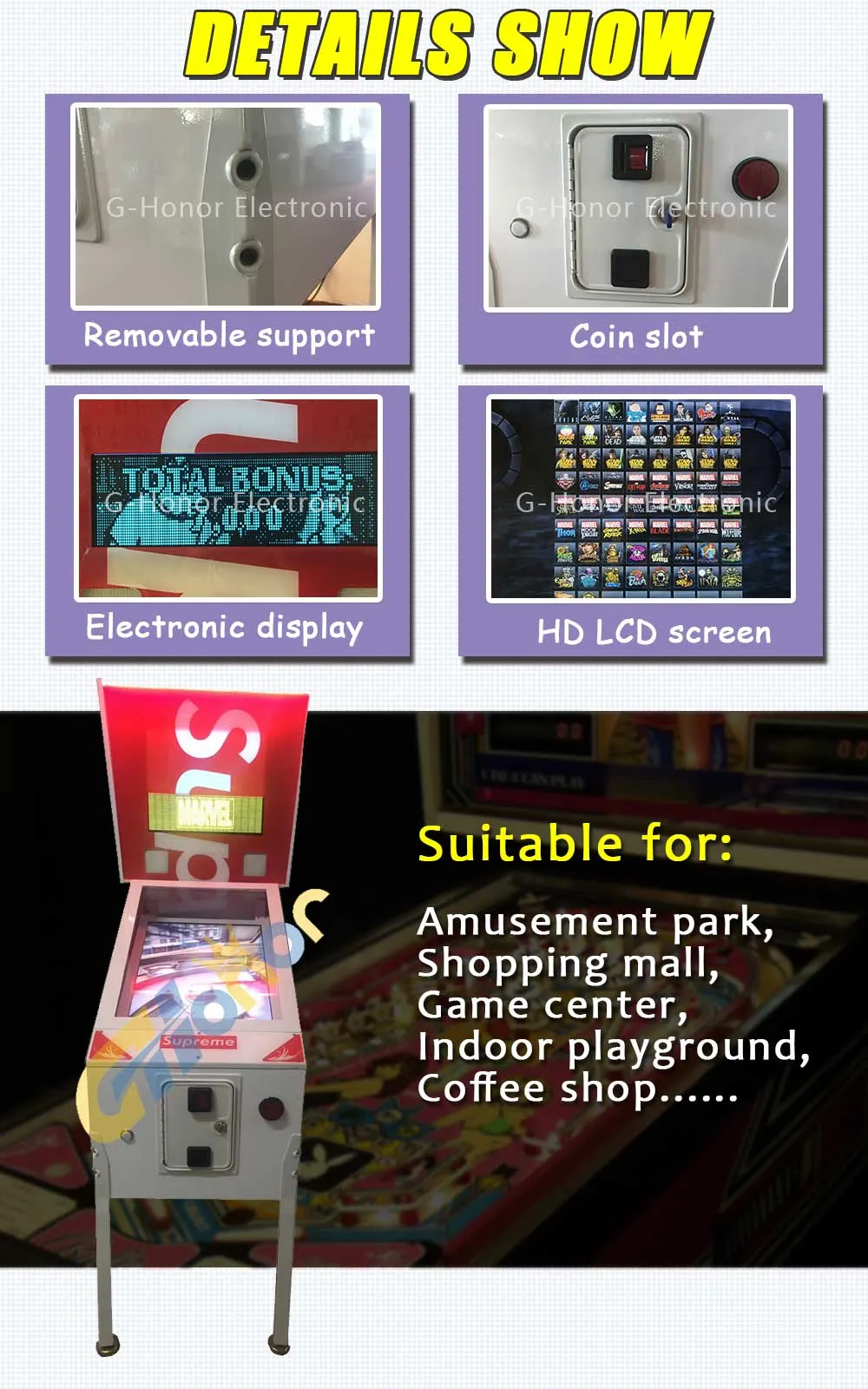 Most Popular 2 Screens Coin Operated Pinball Game Machine Arcade Simulator Pinball Game Arcade Street Fighting Video Game Machine Arcade Pinball